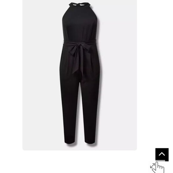 Black Ponte High Neck Belted Jumpsuit 4/4x/26W NEW WITH TAGS from Torrid - Picture 5 of 6